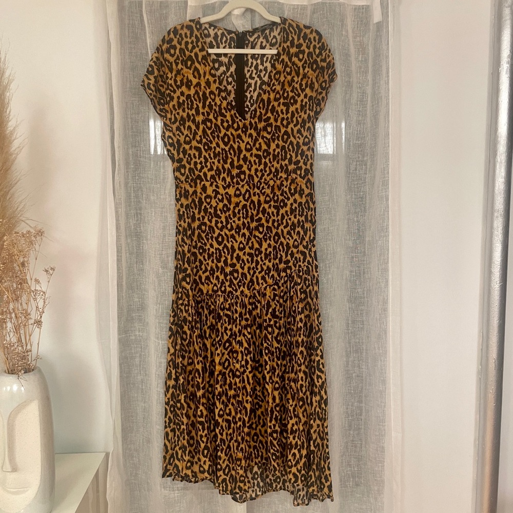 Zara Cheetah Midi Dress